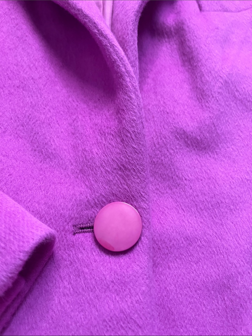 Vintage Burberrys’ Fuchsia Pink Angora Wool Blazer Size 10 Made in USA - Picture 10 of 12